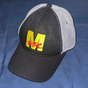 Black and White Cap with Yellow Logo